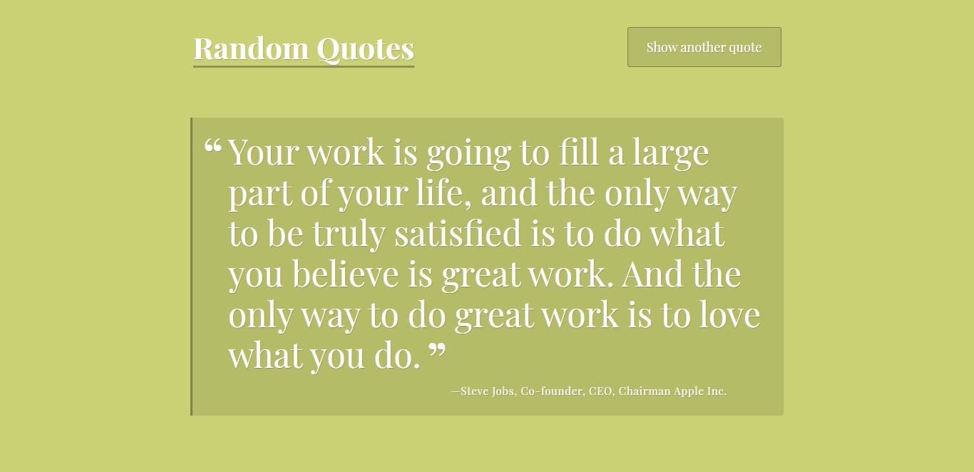 Random Quote Generator