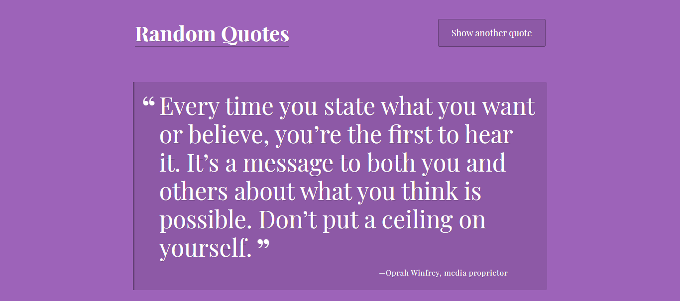 Random Quote Generator