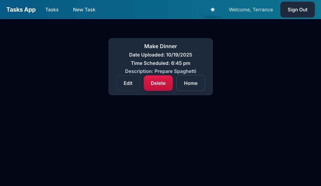 Full Stack React Tasks/Notes App