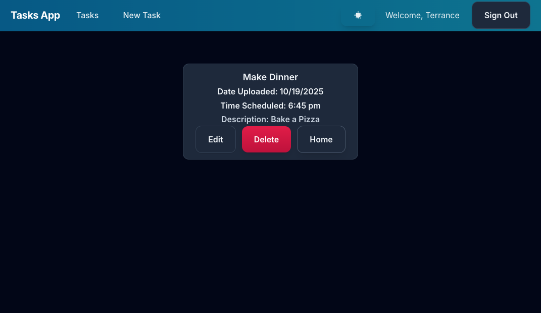 Full Stack React Tasks/Notes App