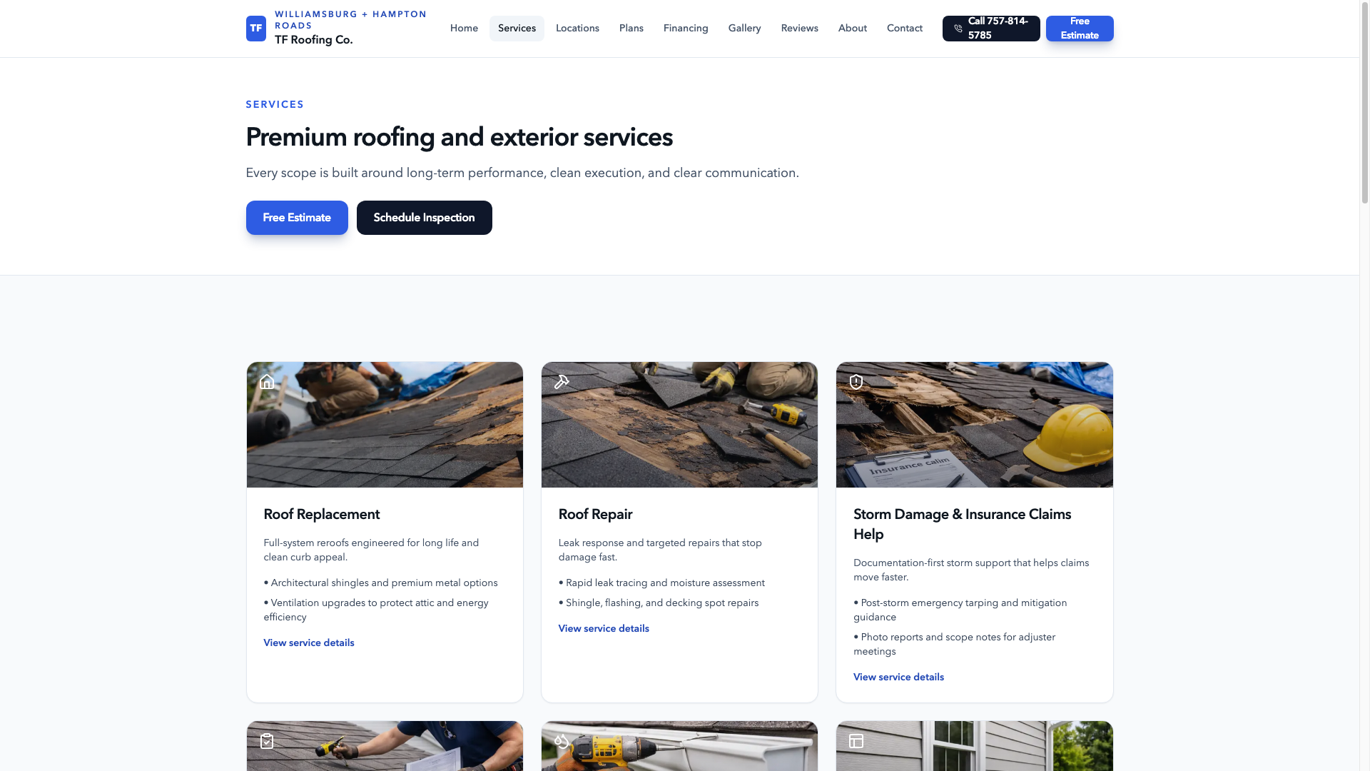 Roofing Company Concept